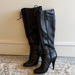 Miu Miu Elegant Black Knee-High Boots m